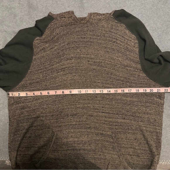 John Varvatos wool hooded sweater two tone brown size L - Picture 6 of 8